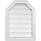 Ekena Millwork Octagonal Top Surface Mount PVC Gable Vent w/ 2"W x 1-1/2"P Brickmould Frame, 18"W x 24"H GVPOT18X2402SF - alternate 1